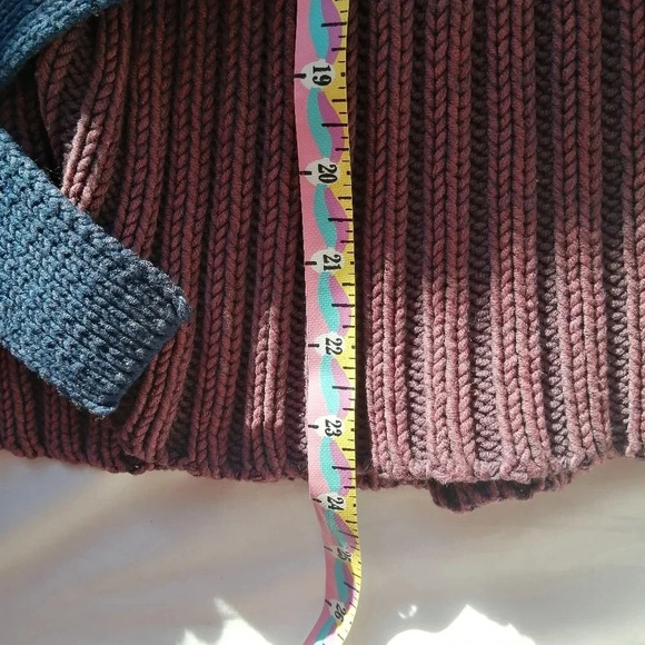 Wildfox Barb Chunky Knit Jacket Colourblock Cardigan with Waist Tie Small - Picture 12 of 16